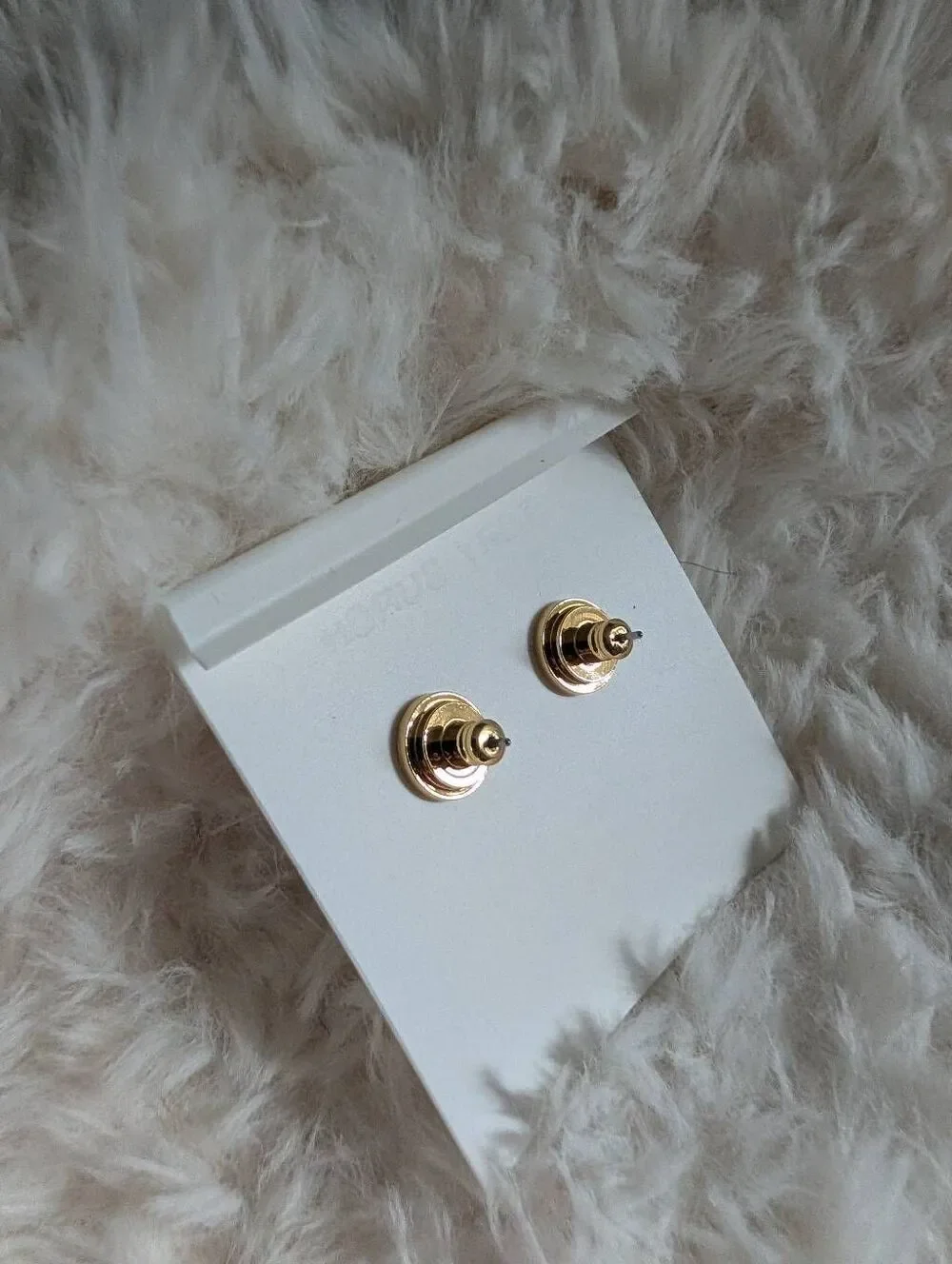 Tory Burch Gold Tortoise Double T Logo Flower Stud Earrings